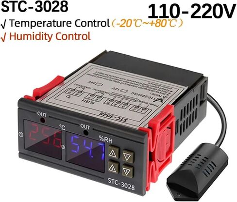 LED Digital Thermostat for Incubator Temperature Controller Thermoregulator Relay Heating Cooling 12V 24V 220V(STC-3028 24V) in Saudi Arabia