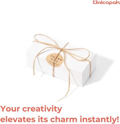 UnicoPak 20 Pack 1 Lb. Candy Boxes, Food Grade White Small Gift Boxes for Fudge Candy Chocolate Treat Goodie, Ideal for Birthday Christmas Party Homemade Business, 7 1/8" x 3 3/8" x 2" in Kuwait