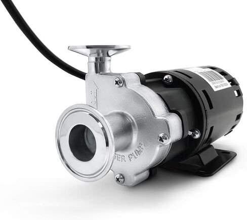 CHUGGER PUMP TRI-XCPSS-CI-1 Tri Clover X-DRY Run Dry Protection, Molded 1 1/2" Tri-Clamp Fittings, SS, 115 Volt Home Brewing System Beer Pump, ETL-Certified, Approved Carbon Bearing Material. in Saudi Arabia