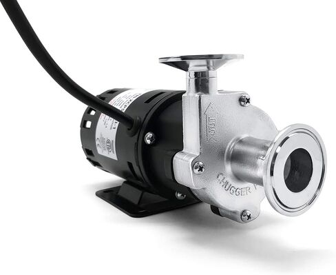 CHUGGER PUMP TRI-XCPSS-CI-1 Tri Clover X-DRY Run Dry Protection, Molded 1 1/2" Tri-Clamp Fittings, SS, 115 Volt Home Brewing System Beer Pump, ETL-Certified, Approved Carbon Bearing Material. in Saudi Arabia