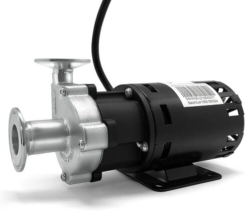 CHUGGER PUMP TRI-XCPSS-CI-1 Tri Clover X-DRY Run Dry Protection, Molded 1 1/2" Tri-Clamp Fittings, SS, 115 Volt Home Brewing System Beer Pump, ETL-Certified, Approved Carbon Bearing Material. in Saudi Arabia