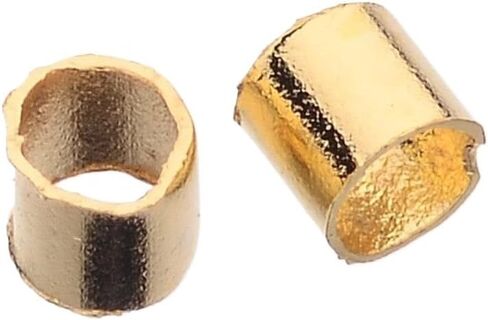 900pcs حبات أنبوب النحاس المطلي بالذهب الذهبي حوالي 2 مم عريض 2 مم من ثقب طويل 1.5 ملم 10 جرام in Kuwait