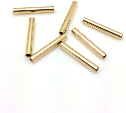 100pcs 15mm 20mm 30mm 40mm Metal Brass Cylinder Tube Beads DIY(3x40mm 2.2mm Hole) in Kuwait