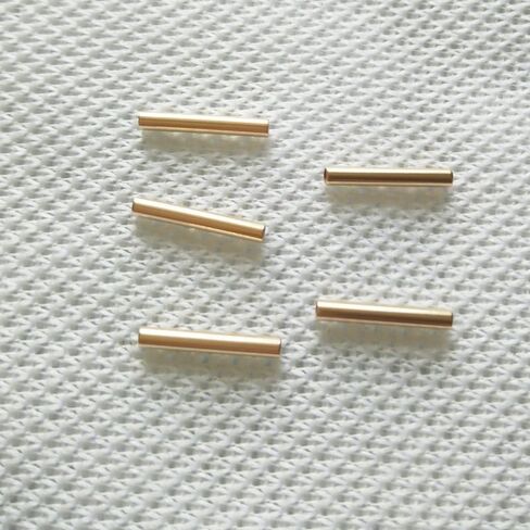 100pcs 15mm 20mm 30mm 40mm Metal Brass Cylinder Tube Beads DIY(3x40mm 2.2mm Hole) in Kuwait