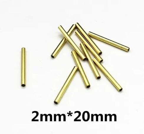 100PCS Metal Brass Tube Beads Connectors DIY 2.5mm × 15mm 2mm × 30 مم 3 مم × 40 مم × 20 مم (2 مم × 30 مم) in Kuwait