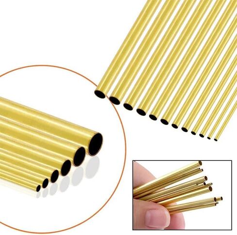 Seamless Round Brass Tube Diameter 2mm 3mm 14mm 16mm 18mm 20mm Length 200mm 300mm 500mm Brass Tube Cutting(300mm 14x12mm) in Kuwait