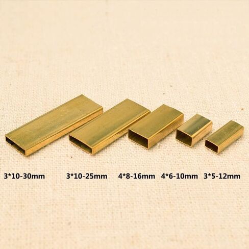 100pcs مستطيل النحاس المعدني مستطيل مسطح حبات DIY لصنع الأدوات (3x5x8mm) in Saudi Arabia