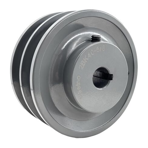 2BK40-5/8 بكرة أخدود مزدوجة ، الخامس بكرة الحزام 5/8 بوصة التجويف 3.95 "OD ، حديد بكرة المحرك من الفأس B BX 4L 5L V-BELTS ، 2BK40X5/8 بكرة in Saudi Arabia