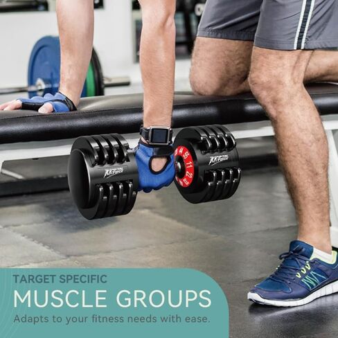 25/55lbs Adjustable Dumbbells Set, Dumbbells with Anti-Slip Metal Handle for Exercise & Fitness Fast Adjust Weight for Full Body Workout Fitness in Saudi Arabia