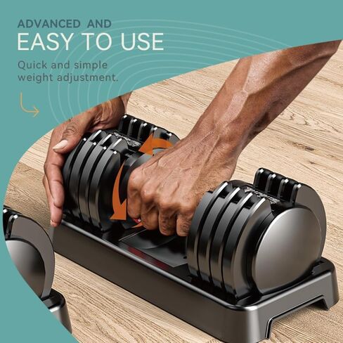 25/55lbs Adjustable Dumbbells Set, Dumbbells with Anti-Slip Metal Handle for Exercise & Fitness Fast Adjust Weight for Full Body Workout Fitness in Saudi Arabia