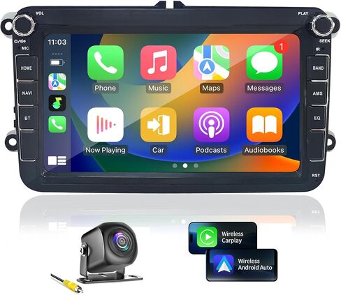 Car Radio for VW Volkswagen Seat Golf Passat Jetta Beetle Tiguan Touran EOS 7" Touchscreen CarPlay Upgrade Bluetooth Stereo with Android Auto GPS Navigation WiFi FM Backup Camera in Saudi Arabia