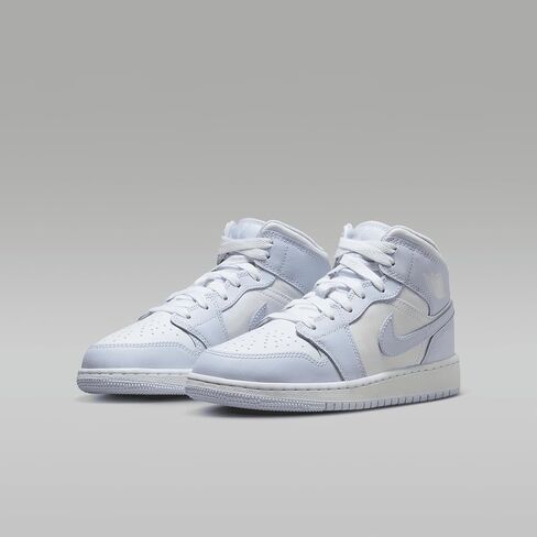 Air Jordan 1 Mid Big Kids 'Shoes (FD8780-400 ، Cobalt Bliss/Neutral Gray/White) Size 7 in Kuwait