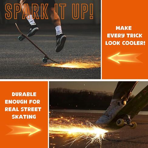 جهاز Skateboard Spark - ملحق Skatoboard Spark ، ملحق Tail لوح التزلج يمكنه توليد شرارات رائعة ، دعامة رائعة للطلاء في الشوارع والتصوير الفوتوغرافي. in Saudi Arabia