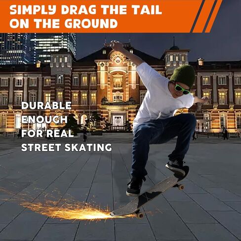 جهاز Skateboard Spark - ملحق Skatoboard Spark ، ملحق Tail لوح التزلج يمكنه توليد شرارات رائعة ، دعامة رائعة للطلاء في الشوارع والتصوير الفوتوغرافي. in Saudi Arabia