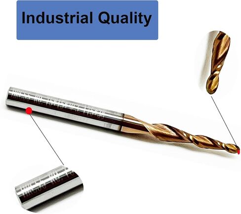5pcs مجموعة مطحنة نهاية أنف أنف مدببة ، 1/8 "شانك ، نصف قطرها 0.75 ملم (قطرها 1.5 مم) نصائح ، أجهزة التوجيه المميزة CNC لدقة 3D خشبية ونحت التفاصيل in Kuwait