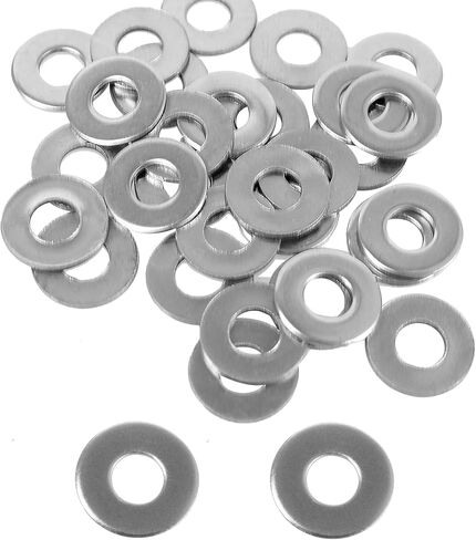 50pcs M5 غسالة مسطحة ختم الختم الفولاذ المقاوم للصدأ ، القطر الداخلي 5 مم ، القطر الخارجي 12 مم ، سمك 1 ملم in Kuwait