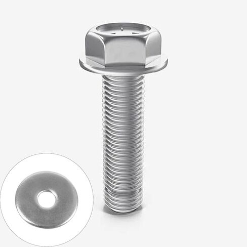 60PCS M5 Flat Washer Stainless Steel Sealing Ring, Inner Diameter 5mm, Outer Diameter 12mm, Thickness 1mm in Saudi Arabia