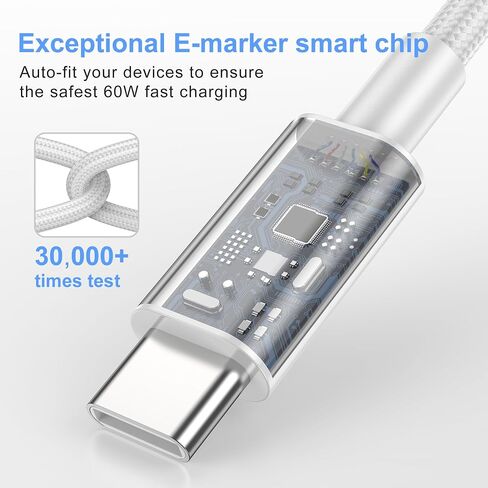 USB C Charger Block, 5 in 1 60W Charging Blocks, PD 3.0 25W Single Max Fast Charger, QC 2A USB Wall Charger for iPhone 16 15 14 13 12 11 Pro Max, iPad, iPod, Samsung, AirPods Pro, Apple Watch Series in Saudi Arabia