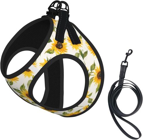 American Star Flag No Pull Dog Harness and Leash Set, Reflective Vest for Small Dogs, Adjustable Breathable Cute Classic Mesh Puppy Harness for Walking Hiking,Medium in Kuwait