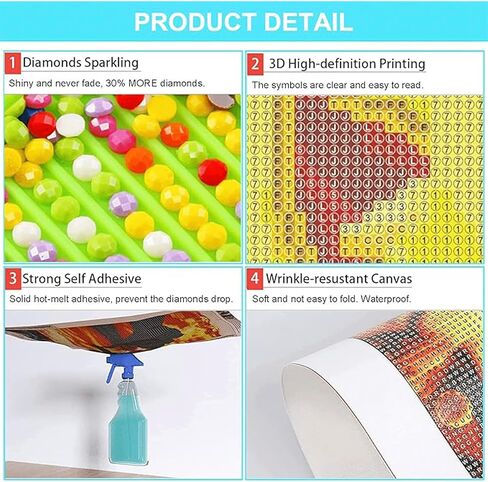 Gnome Diamond Art Kits for Adults, Coffee Diamond Painting Kits for Beginner, Round 5D Gem Painting Kits for DIY Crafts Gift Home Wall Decor 14x14inch in Saudi Arabia