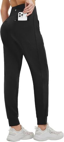 baleaf Women's Fleece Lined Joggers Water Resistant Hiking Pants High Waisted Winter Thermal Sweatpants Zipper Pockets in Saudi Arabia