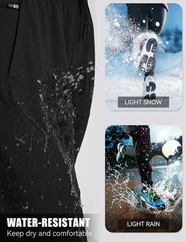 baleaf Women's Fleece Lined Joggers Water Resistant Hiking Pants High Waisted Winter Thermal Sweatpants Zipper Pockets in Saudi Arabia