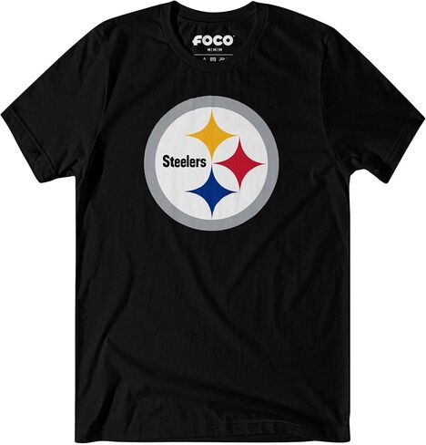 FOCO Men's Men NFL Team Logo Shirt Shirt ، أسود ، كبير in Saudi Arabia