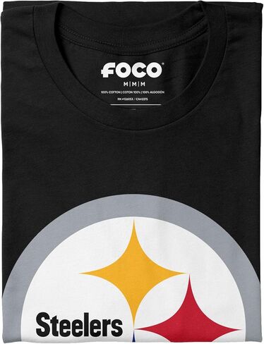 FOCO Men's Men NFL Team Logo Shirt Shirt ، أسود ، كبير in Saudi Arabia