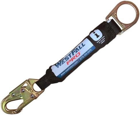 18 في حزمة الصدمة مع Snap Hook & D -Ring - ANSI OSHA MBS 5000 أداة امتصاص الصدمات للبناء والتسلق والفائدة in Kuwait