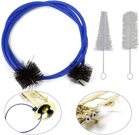 Mouthpiece Cleaner Valve Brushes Rod Cleaning Kit For Trumpet Horn Trombone Brass in Saudi Arabia