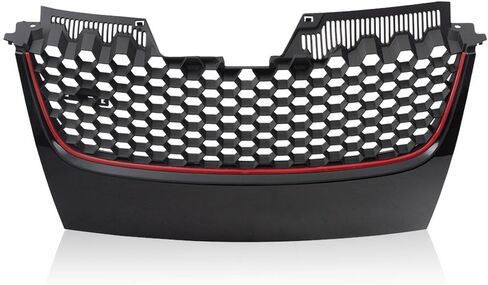 G-PLUS Front Bumper Hood Grille W/Red Trim, Compatible with Volkswagen Golf 7.5 2017-2019, 5GM853651AGCEE, 5GM853651AJCEE in Saudi Arabia