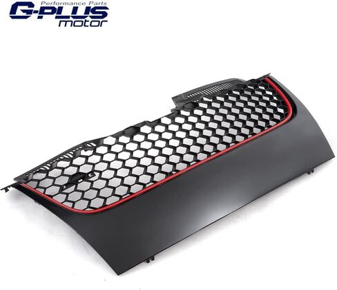 G-PLUS Front Bumper Hood Grille W/Red Trim, Compatible with Volkswagen Golf 7.5 2017-2019, 5GM853651AGCEE, 5GM853651AJCEE in Saudi Arabia