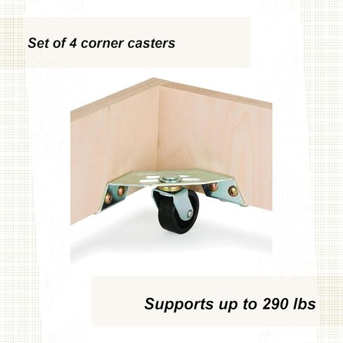 Woodriver Corner Caster Set of 4 Holds 290 Lbs in Saudi Arabia