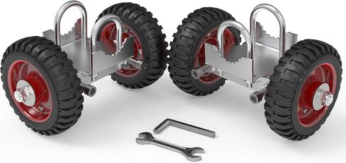 Blütezeit 6-inch Rolling Gate Wheels, Double U-Bolts Heavy Duty Gate Rollers, Sliding Gate Carrier for Metal Tube Gates Driveway Chain Link Fence in Kuwait