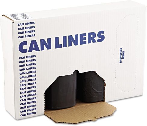 Boardwalk 519 SH-Grade Repro Can Liners, 38x58, 60gal, 1.2mil, Black, 10 Bag/Roll, 10 Roll/CT in Saudi Arabia