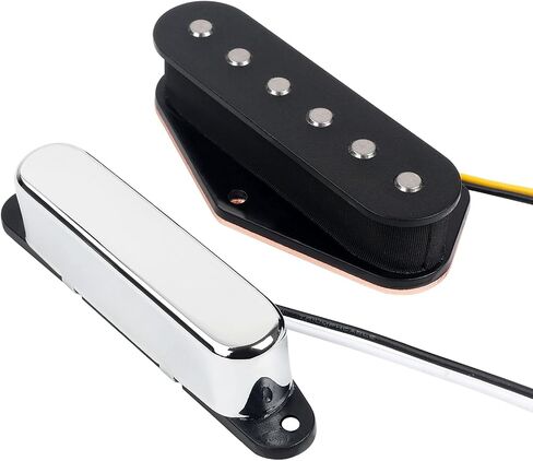 Banworks Alnico 5 Guitar Pickup 8.2k/7.6k الناتج المرتفع 50 مم/54 ملم لقطات الرقبة/الجسر مجموعة التقاطات لفائف واحدة مجموعة الألياف الكبار لـ Telecaster Tele TL حزمة الغيتار الكهربائية من 2 JT/SYQ-05 in Kuwait