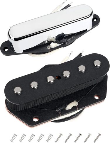 Banworks Alnico 5 Guitar Pickup 8.2K/7.6K High Output 50mm/54mm Neck/Bridge Pickups Set Single Coil Pickups Set Fiber Bobbin for Telecaster Tele TL Style Electric Guitar Pack of 2 JT/SYQ-05 in Saudi Arabia