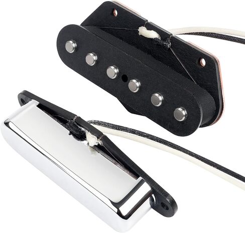 Banworks Alnico 5 Guitar Pickup 8.2K/7.6K High Output 50mm/54mm Neck/Bridge Pickups Set Single Coil Pickups Set Fiber Bobbin for Telecaster Tele TL Style Electric Guitar Pack of 2 JT/SYQ-05 in Saudi Arabia