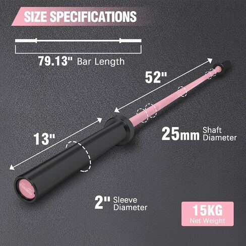 PROOFGOLD 6.6ft/7ft Olympic Barbell Bar 35Lb(15kg)/45LB(20kg) Barbell,Bench Press Bar for Squats and Deadlifts,Olympic Weight Bar for Home Gym,Womens Mens barbell(2inch),500LB/700LB/1000LB in Saudi Arabia