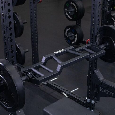 Titan Fitness Rackable Multi-Grip Camber Olympic Barbell ، تم تقييمه 1000 رطل ، زاوية ومحايدة لكرة القدم Barbell in Kuwait