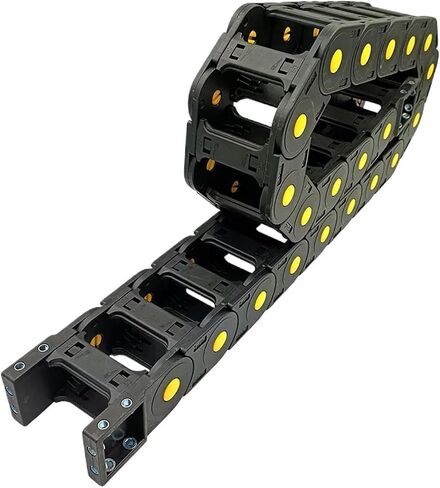 Transmission Chain of Power 1 Meter 25X60 Bridge Type Chain Drag Wire Carrier Cable Holder Enhanced Transmission Parts Plastic Towline for CNC Machine Transmission Chain of Power(R100) in Saudi Arabia