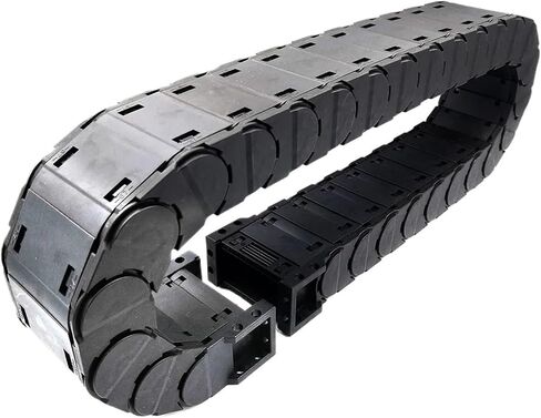 Transmission Chain of Power 1 Meter D25x57mm Drag Chain Wire Carrier Cable Low Noise Closed Type Open On Both Sides CNC Router Machine Tools Transmission Chain of Power(R75) in Saudi Arabia