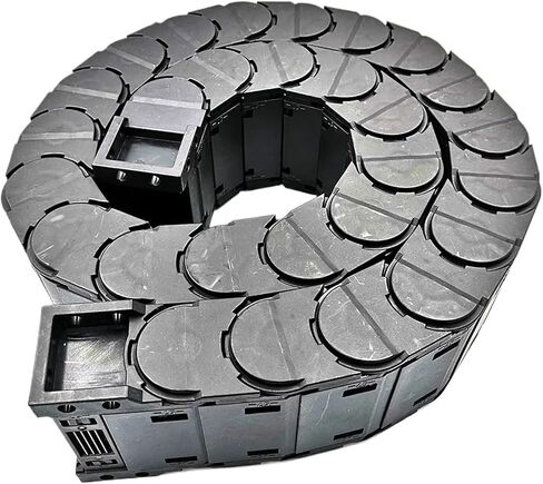 Transmission Chain of Power 1 Meter D25x57mm Drag Chain Wire Carrier Cable Low Noise Closed Type Open On Both Sides CNC Router Machine Tools Transmission Chain of Power(R75) in Saudi Arabia