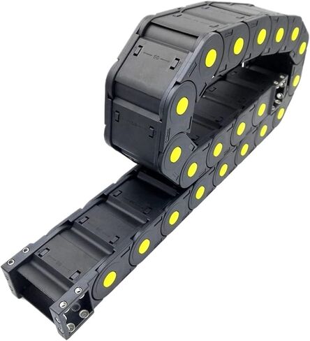 Transmission Chain of Power 1 Meter 25x60mm Closed Type Chain Drag Cable Wire Carrier Plastic Transmission Towline for CNC Engraving Machine Transmission Chain of Power(R125) in Saudi Arabia