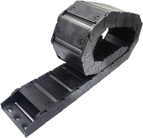 Transmission Chain of Power 1 Meter 25x77mm Wire Carrier Cable Drag Chain CNC Router Tools End Joints Closed On Both Sides Transmission Transmission Chain of Power(R125) in Saudi Arabia