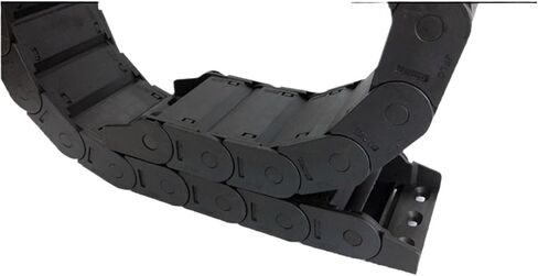 Transmission Chain of Power 1 Meter 25x77mm Wire Carrier Cable Drag Chain CNC Router Tools End Joints Closed On Both Sides Transmission Transmission Chain of Power(R125) in Saudi Arabia