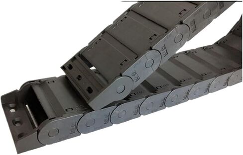 Transmission Chain of Power 1 Meter 25x77mm Wire Carrier Cable Drag Chain CNC Router Tools End Joints Closed On Both Sides Transmission Transmission Chain of Power(R125) in Saudi Arabia