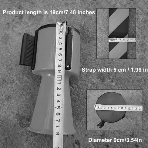 6.6/9.8/16/32FT Cone Barrier Tape, Retractable Belt Barrier for most traffic cones, Vehicle Road Cone Connecting Belt,with automatic rebound(B,5M/16FT) in Saudi Arabia