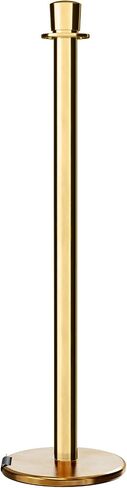 Celine Set of 2 Post and Rope Stanchion, Roller Base, (Polished Brass Post, Crown Top) in Saudi Arabia