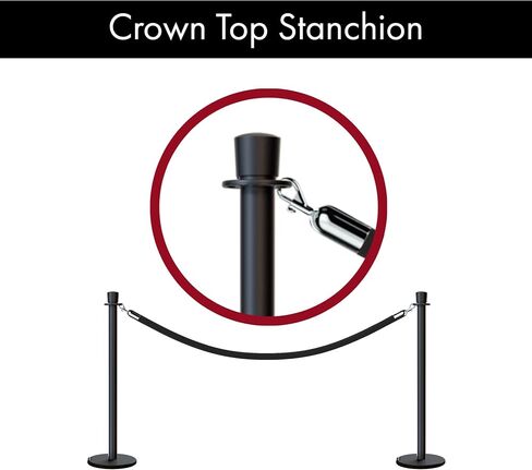 Celine Set of 2 Post and Rope Stanchion, Roller Base, (Polished Brass Post, Crown Top) in Saudi Arabia